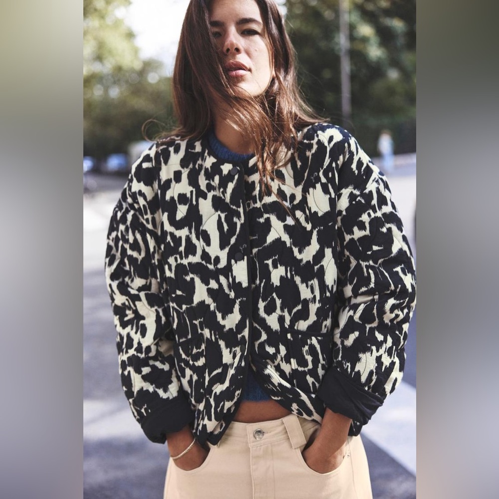ANIMAL PRINT PUFFER JACKET